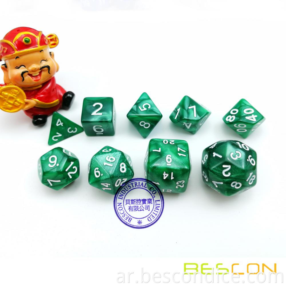 Marble Polyhedral Dice Set 3